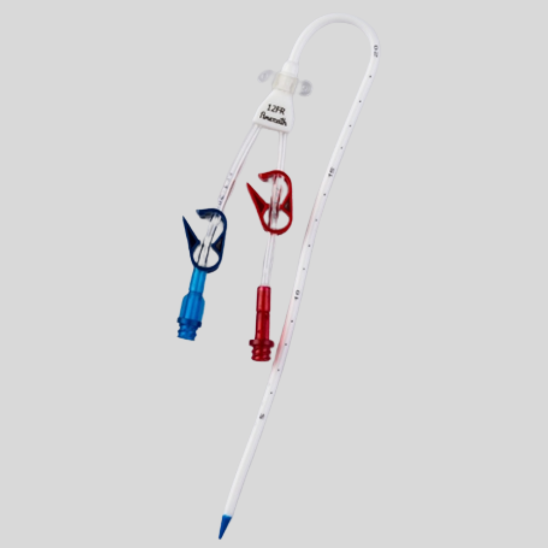 Pre-Curved Double Lumen Catheter